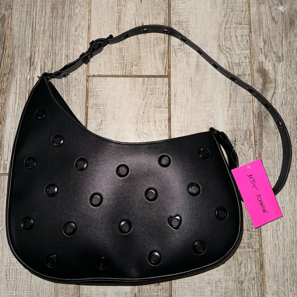 Black Studded Betsey Johnson Women's Bag | SOLDDDDDDDDD!!!!!
